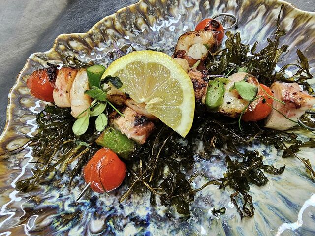 Tintenfisch-Garnelen-Spieße