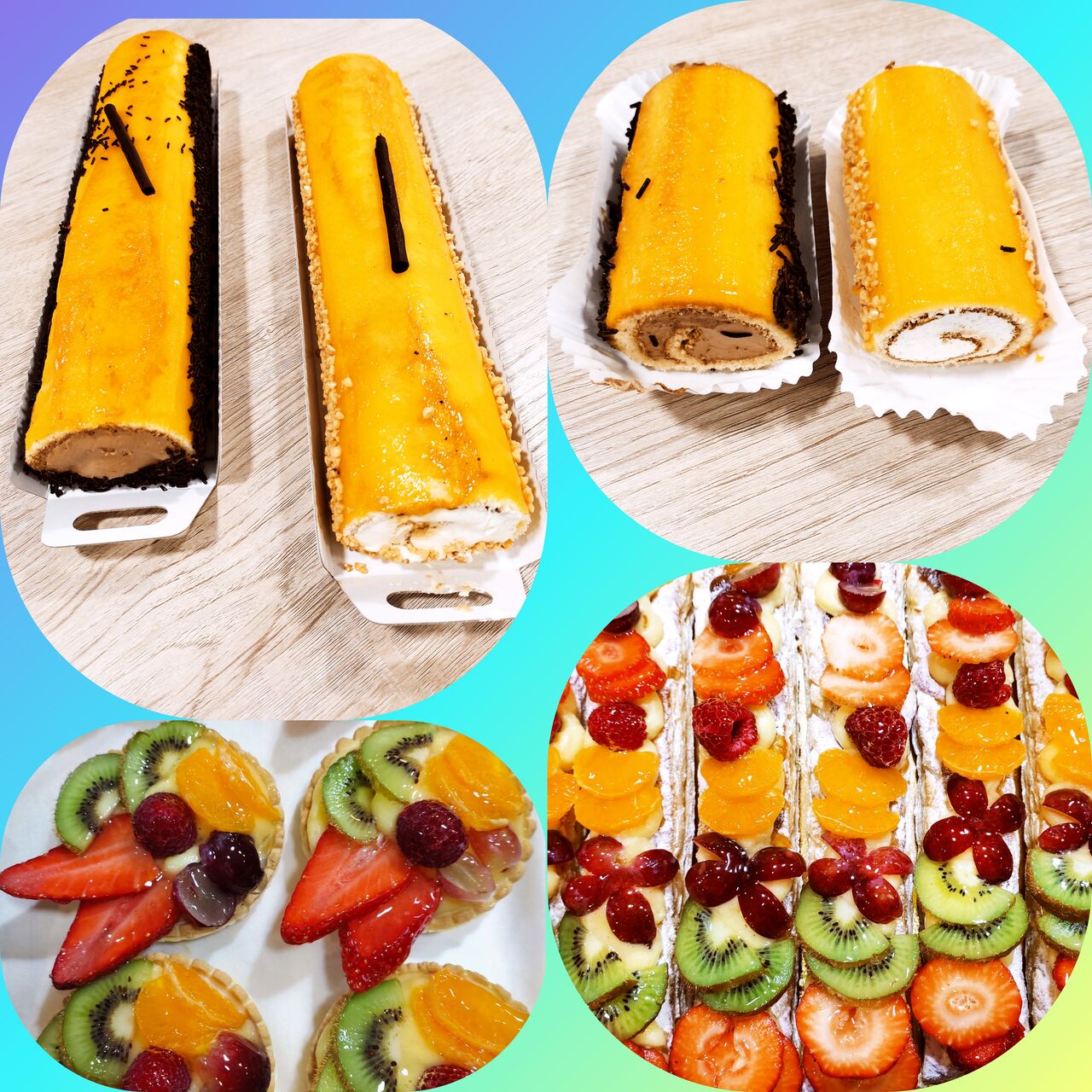 Nuestros brazos de gitano y bandas de frutas..