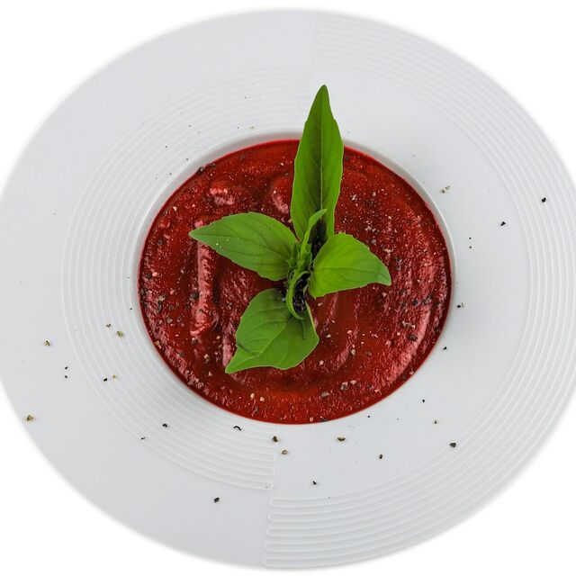 Gaspatcho de bettrave , tomate, poivron, concombre