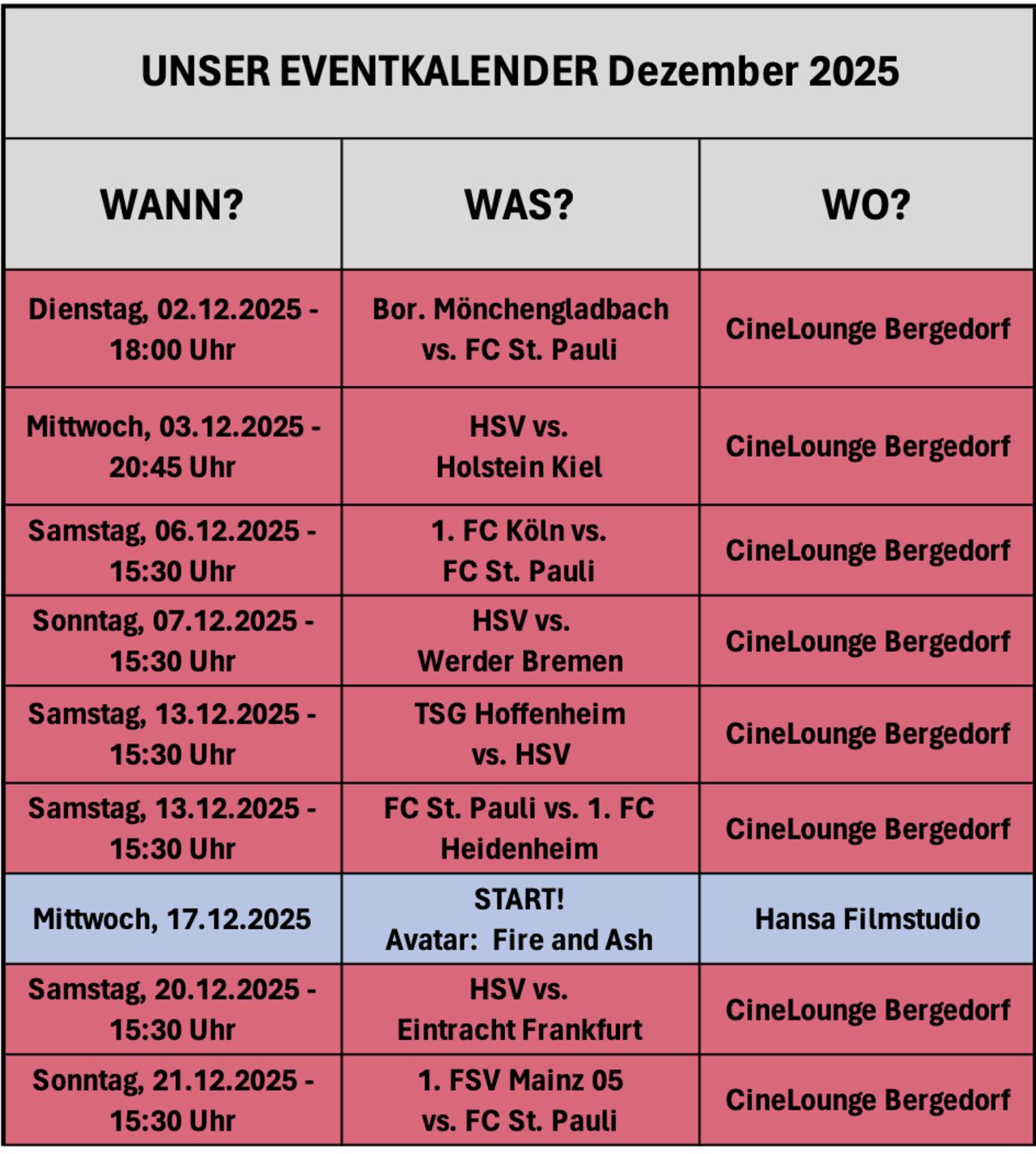 Unsere Events im Dezember 2025