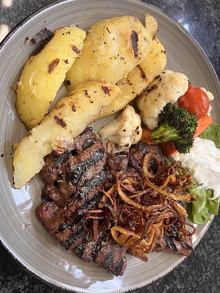 Kalbsleber mit gegrillten Kartoffeln