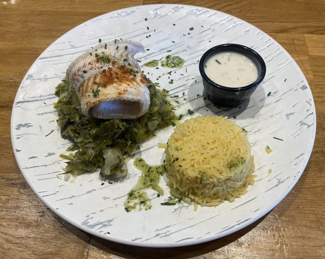 Lingue bleu, sauce aneth