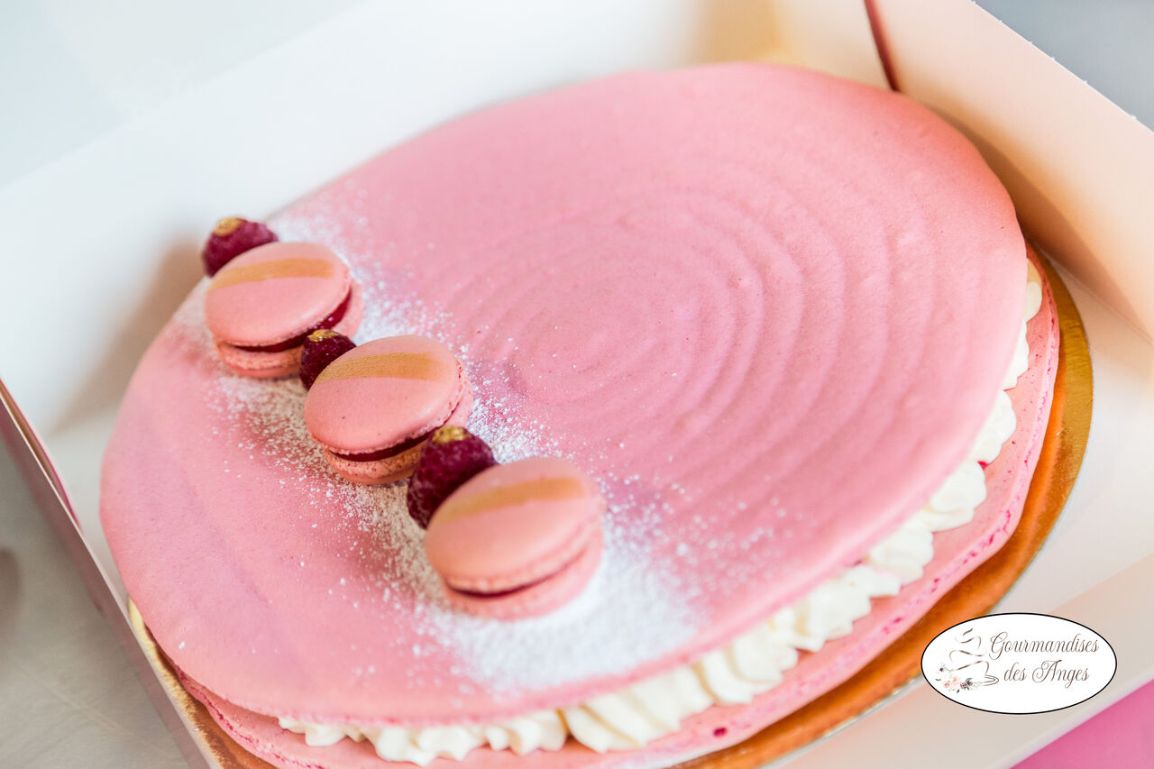 Macaron framboise xl- 8 personnes - 20 euros- 