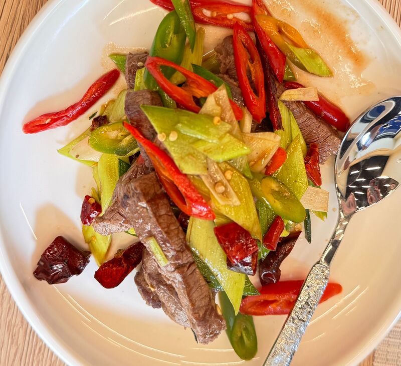 Filetto di manzo con porro fresco