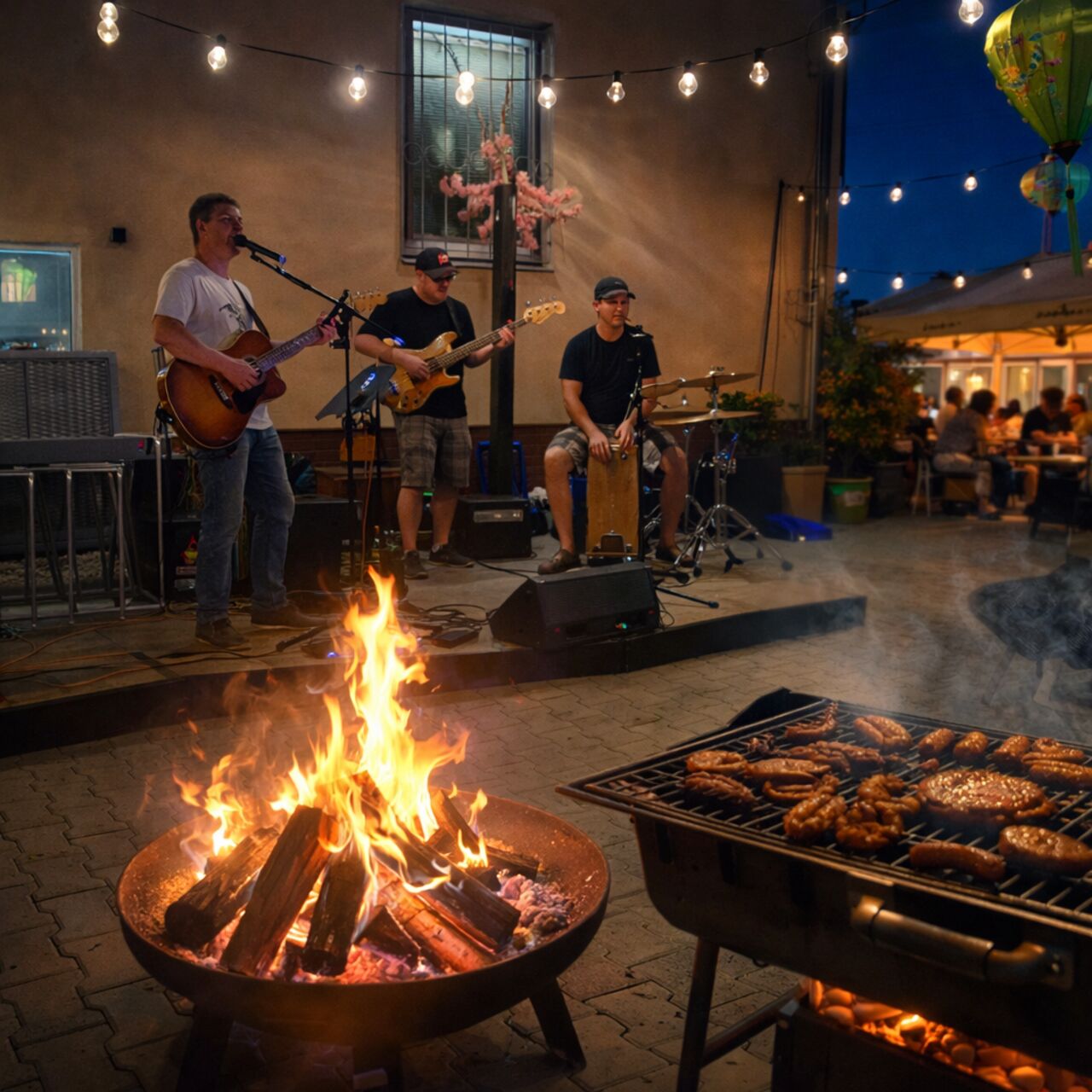 17. 4. Grill večer se živou hudbou