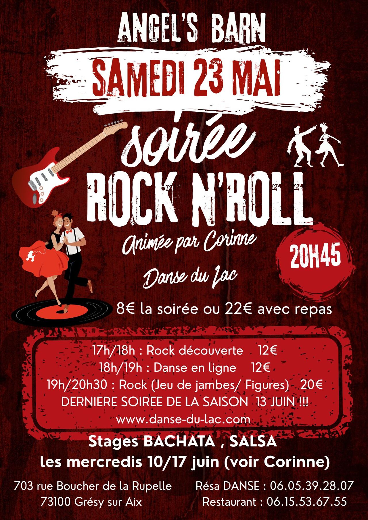 SAMEDI 23 MAI : SOIREE ROCK N'ROLL