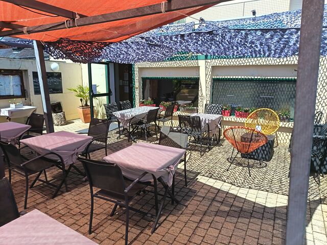 terrasse à l'arrière 