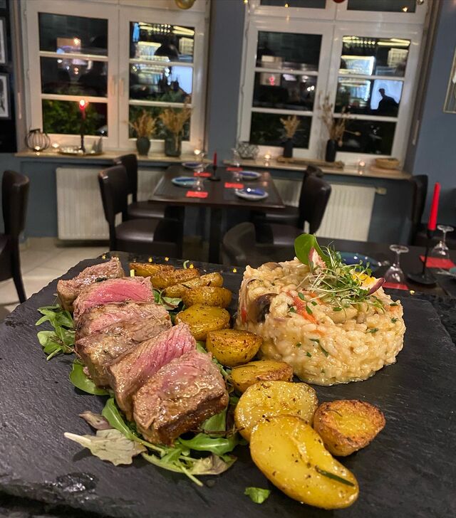 Roastbeef mit Steinpilzrisotto