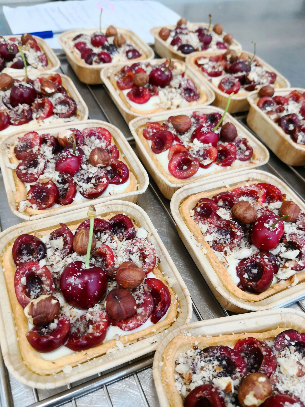 tartelettes cerises et noisettes