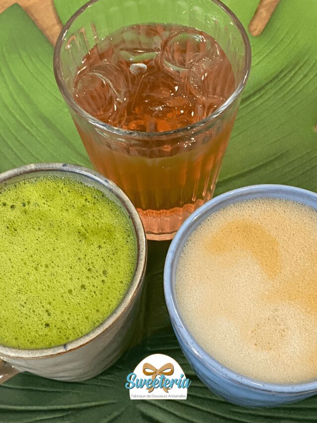 Thé glacé, matcha et latte