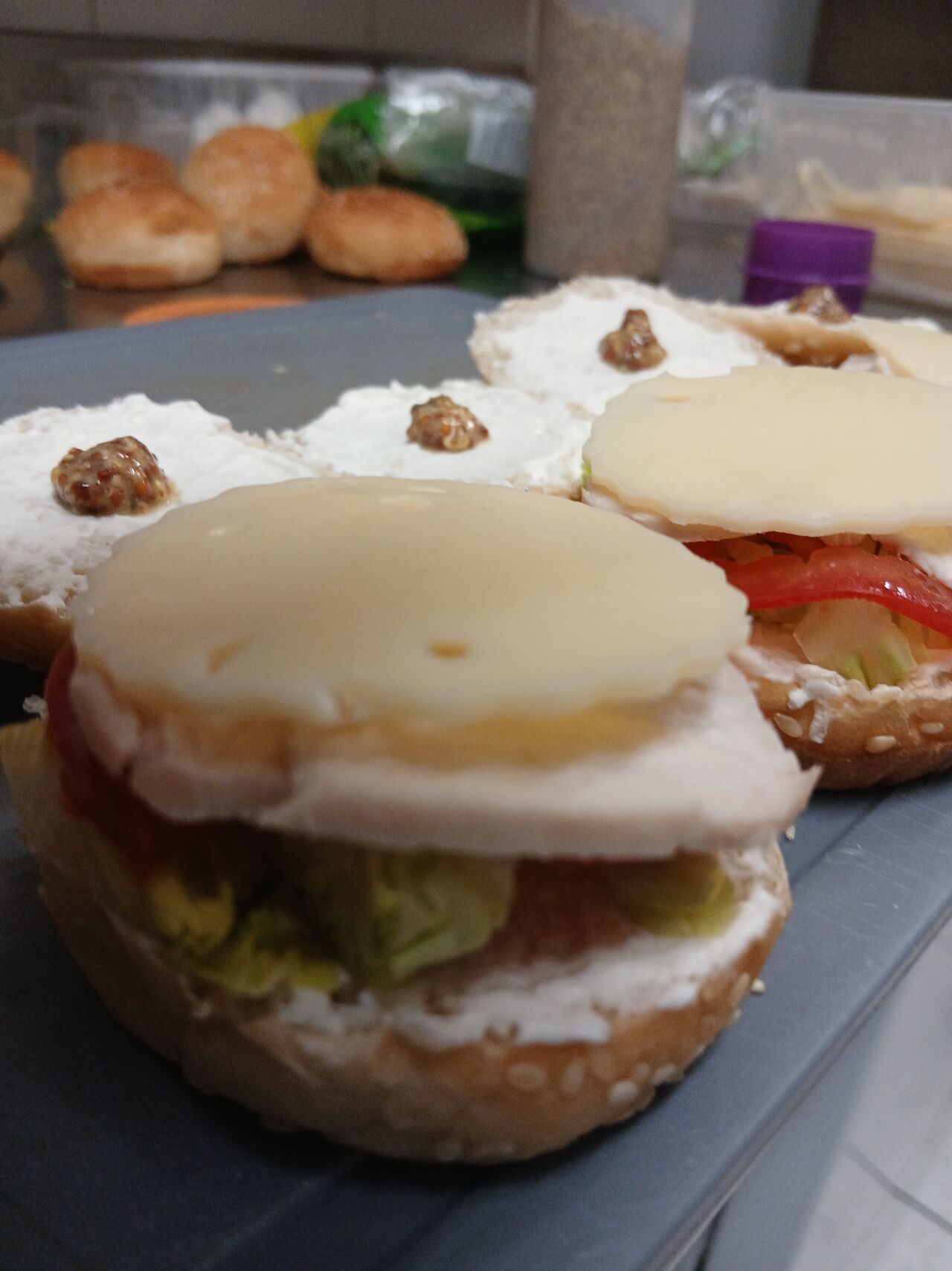Montage minis sandwichs cuisinés