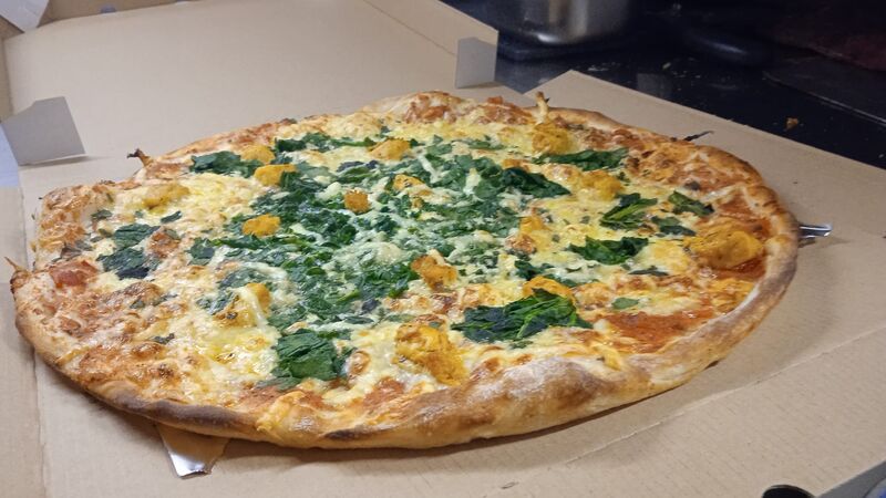 Pizza Špenát s kuřecím masem