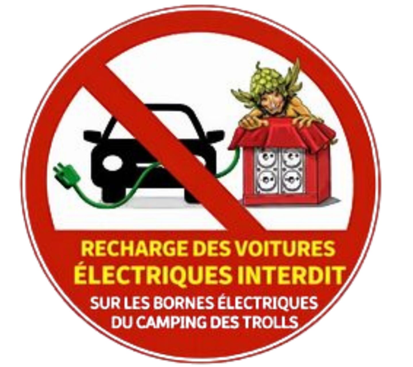 Recharge des voitures électriques interdit sur les bornes électriques