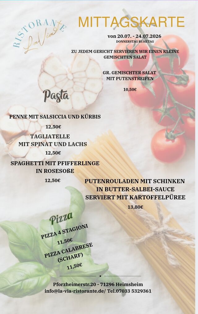 Mittagskarte