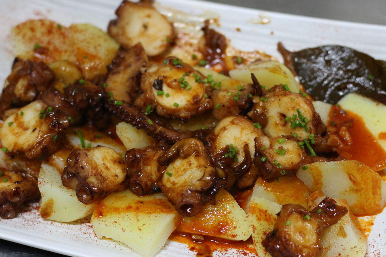 Pulpo a la brasa.