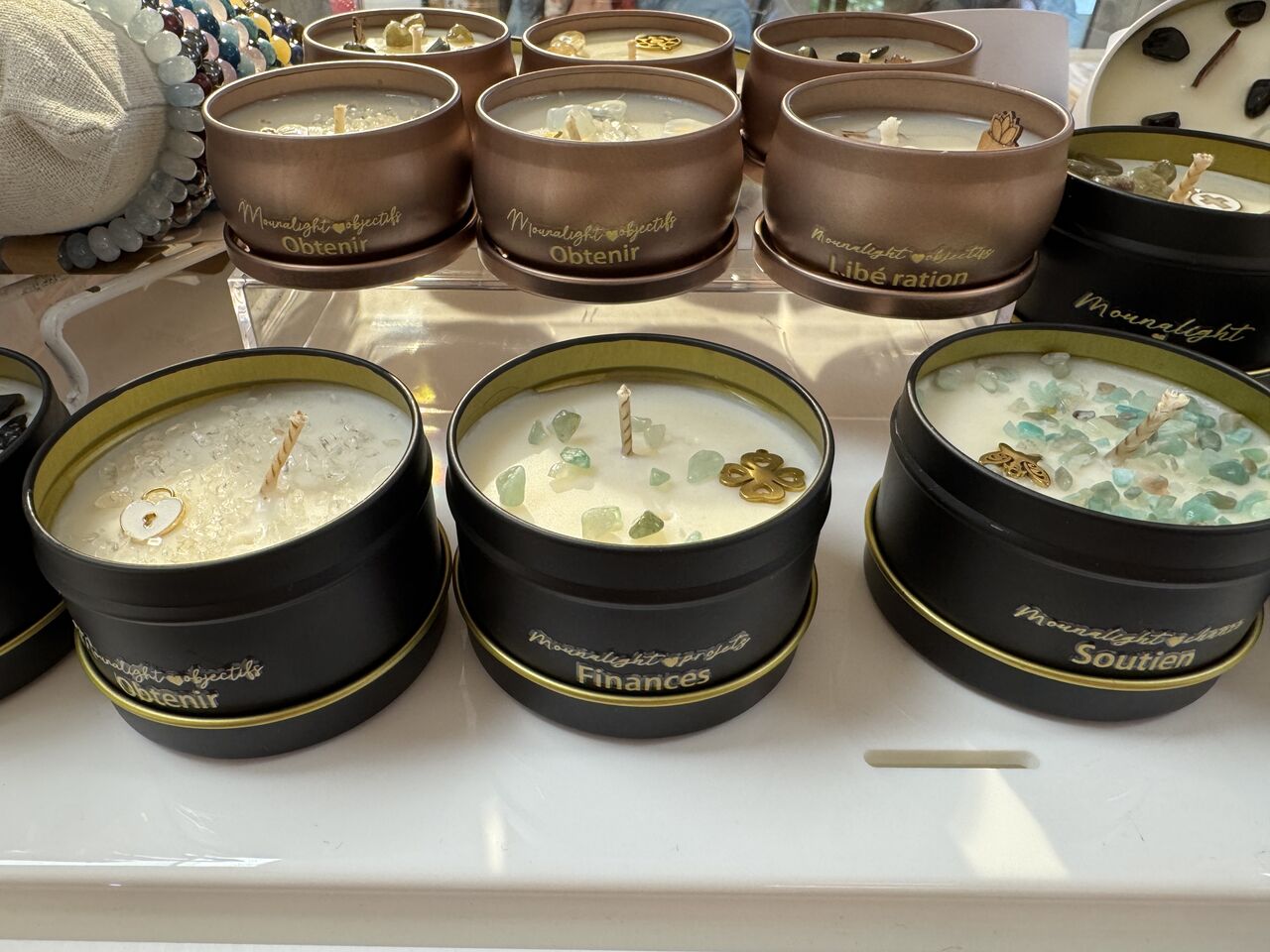 Bougies à intentions, artisanale local « Mounalight »