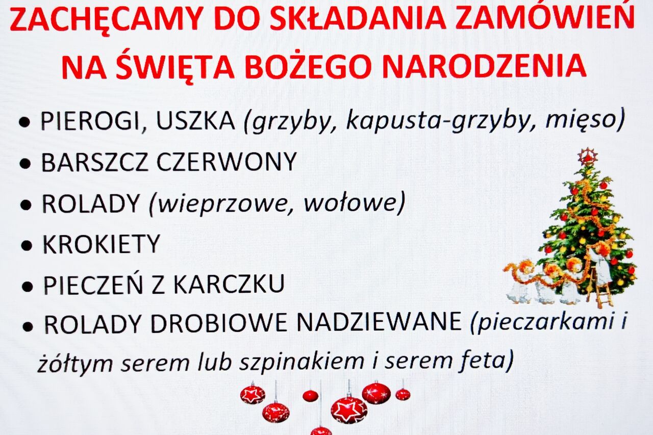 Zachęcamy do składania zamówień na Święta Bożego Narodzenia 🎄😊