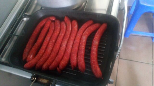 Des merguez de chez un boucher Artisan. 