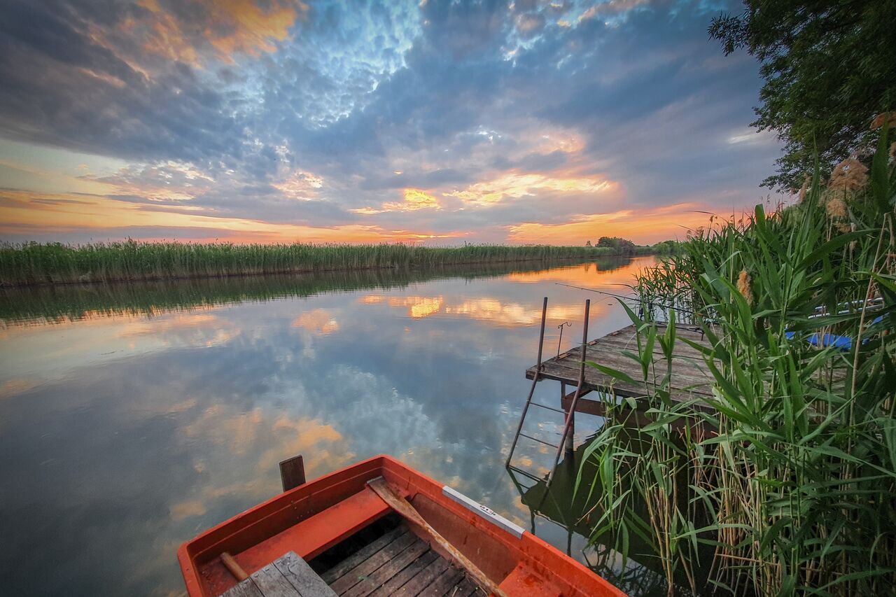 Egy " szokásos " naplemente a Félhalmi holtágon