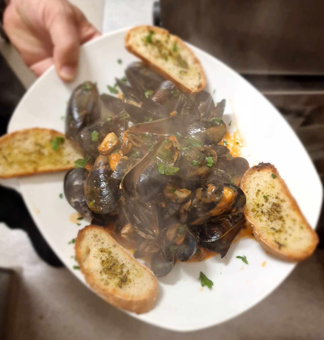 Muscheln mit Tomatensauce 