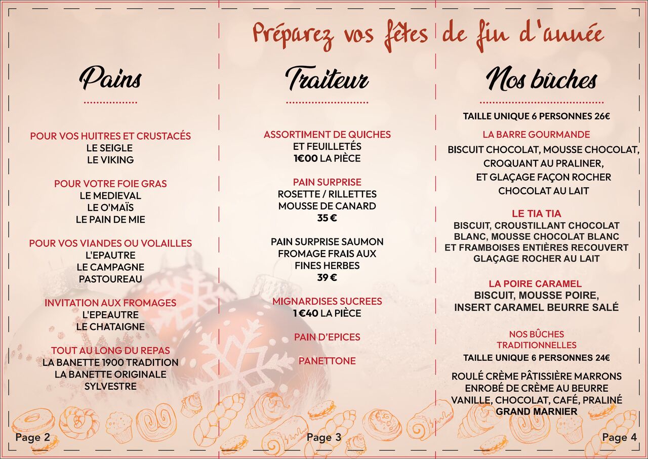 Nous vous proposons pour vos fêtes de noël