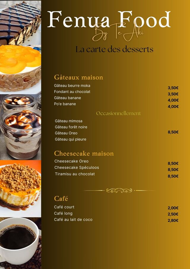 Régales-toi avec nos desserts faits maison pour bien terminer ton repas ou pour une petite pause gourmande tout simplement.