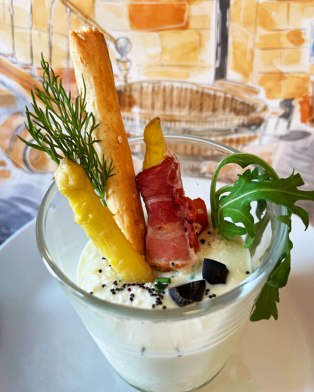 Verrine chèvre & asperges