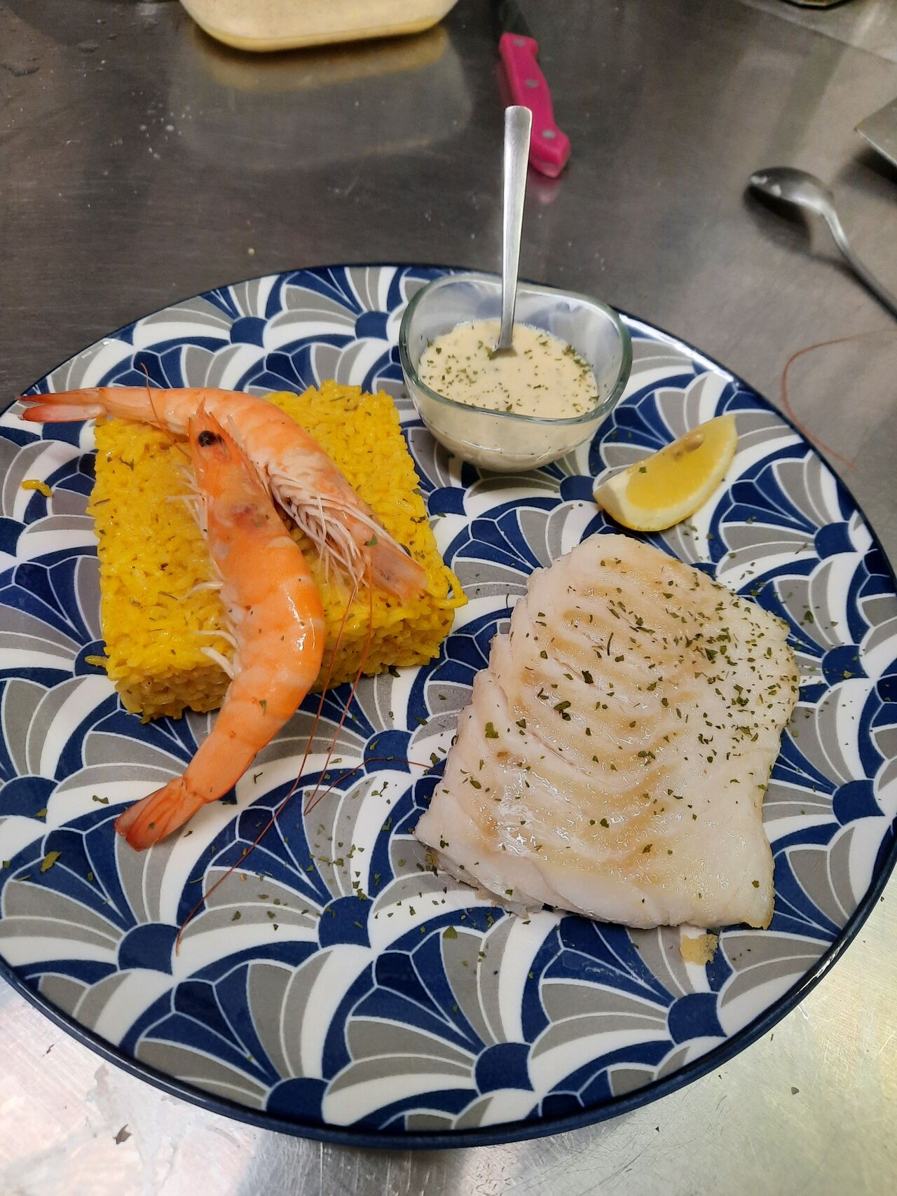 Plat de cabillaud en menu de semaine