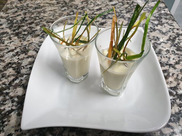 mise en bouche du moment
crémeux d'asperges