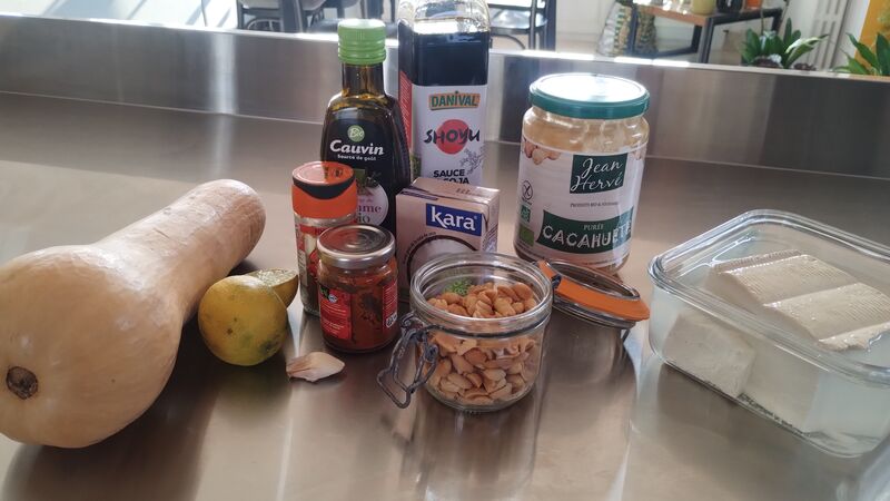 brochette de tofu et butternut 