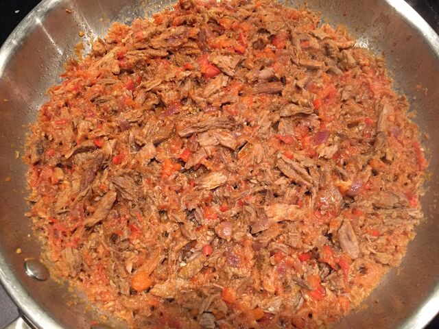 Bœuf effiloché et mijoté au style vénézuélien. 