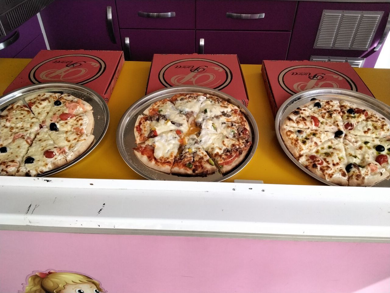 Pizzas Norvégienne et Burger