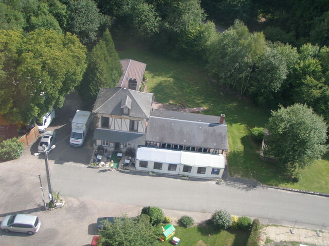 vue aérienne du restaurant