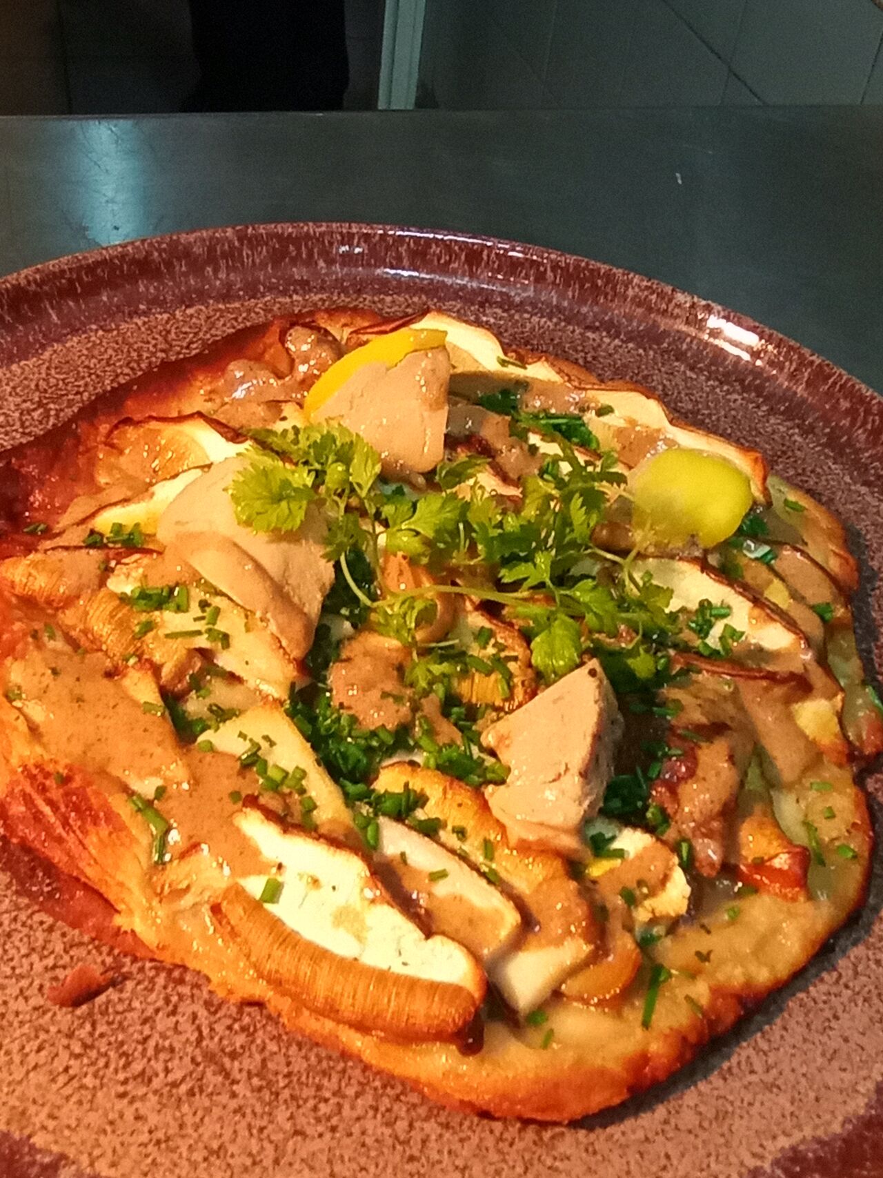 Tarte aux cèpes et foie gras