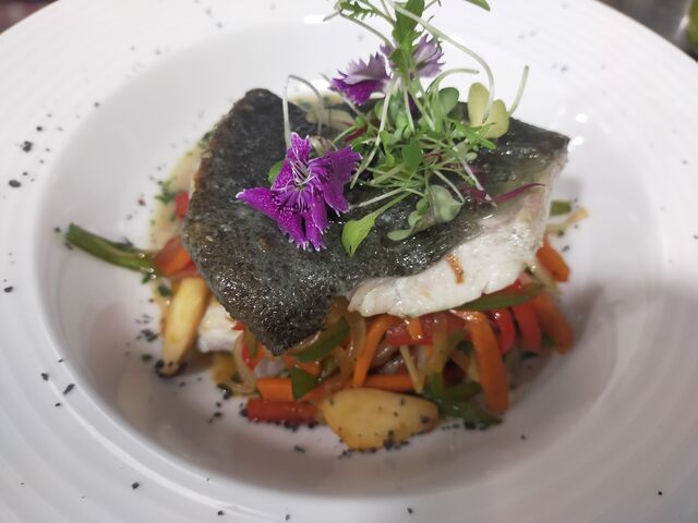 Milhojas de rodaballo