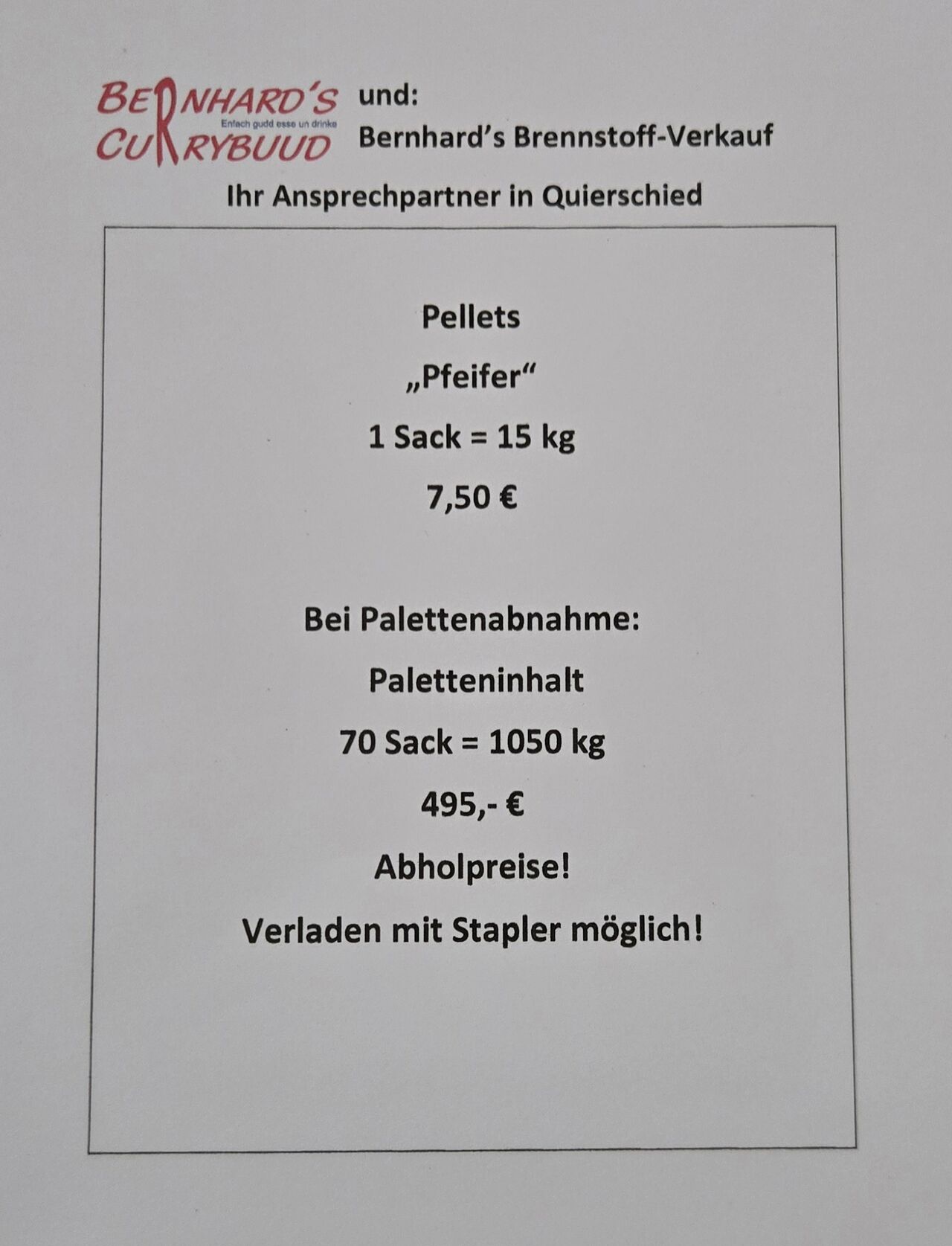 Bernhard's Brennstoffverkauf