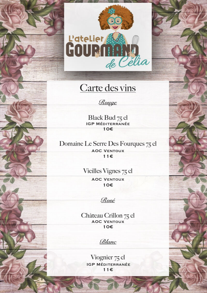 Carte des vins