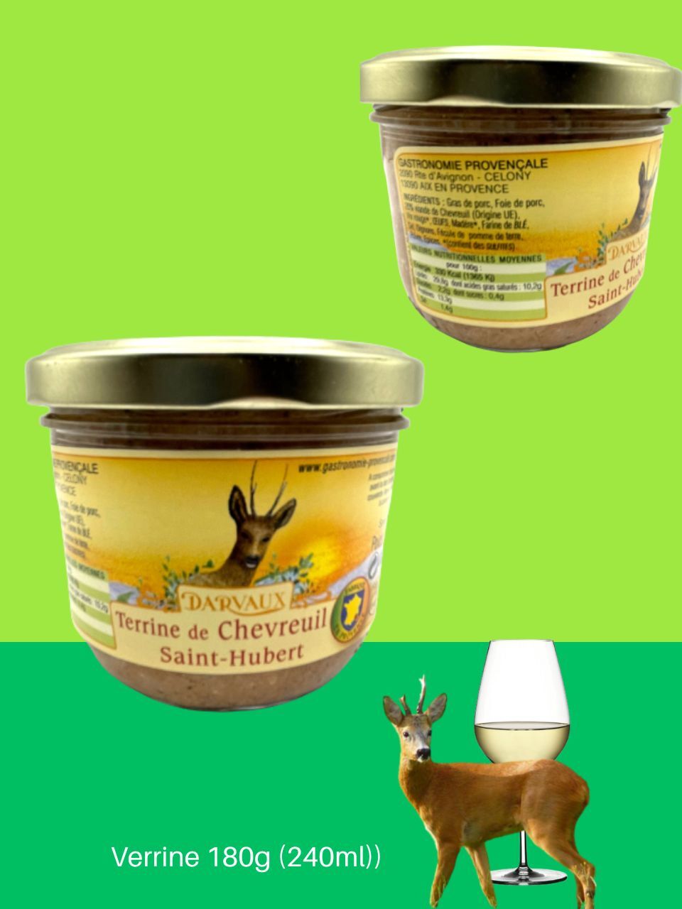 TERRINE de CHEVREUIL Saint-Hubert - 180g -240ml