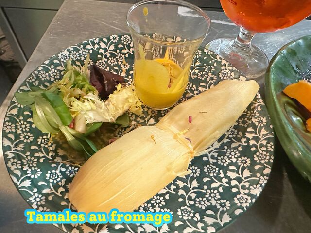 tamales au fromage dans sa feuille de mais 