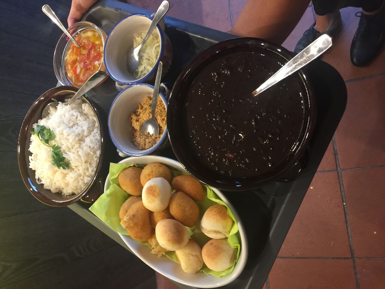 Il menu che accompagna le carni allo spiedo nella nostra serata brasiliana...