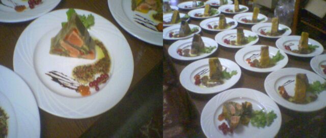 Préssé de saumon et poivron confit