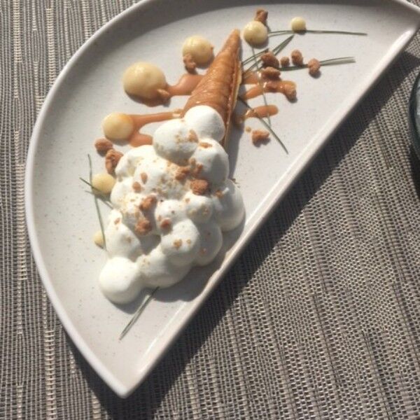 Croustillant aux Coings caramélisés et Pin