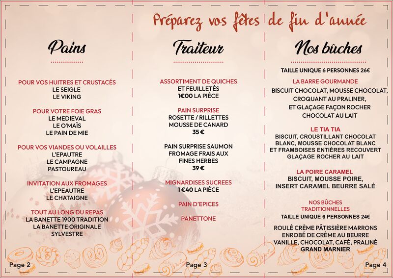 Nous vous proposons pour vos fêtes de noël