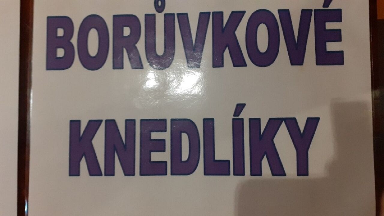 V nabídce máme i borůvkové knedlíky