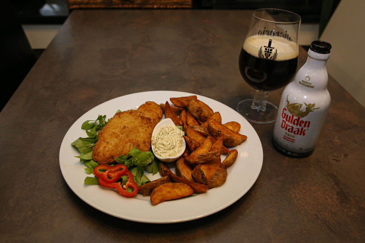 Șnițel din piept de pui