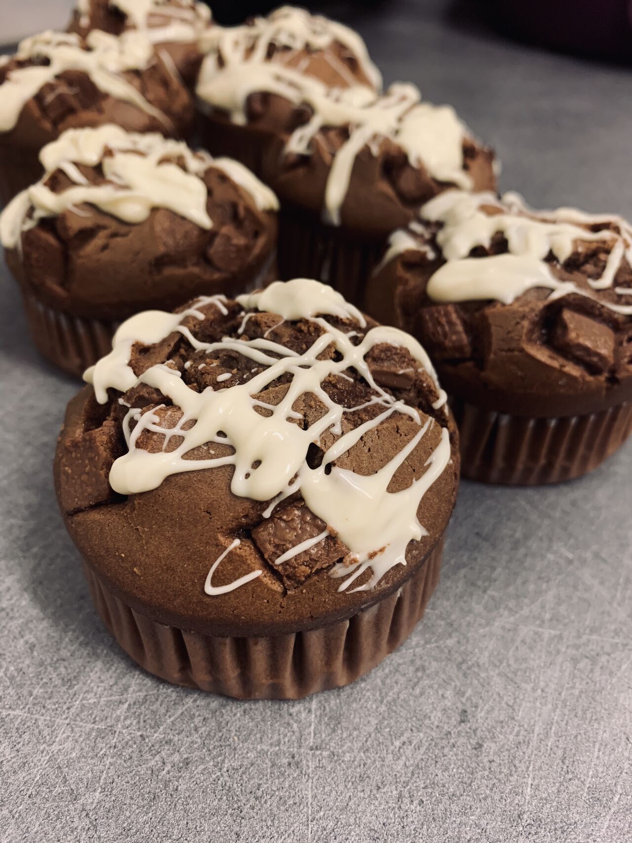 Muffin cœur chocolat blanc 