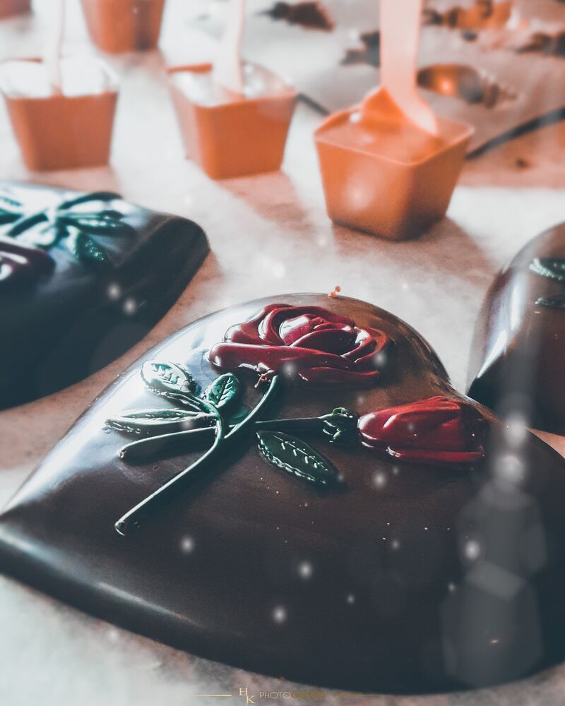 Cœur en chocolat maison 