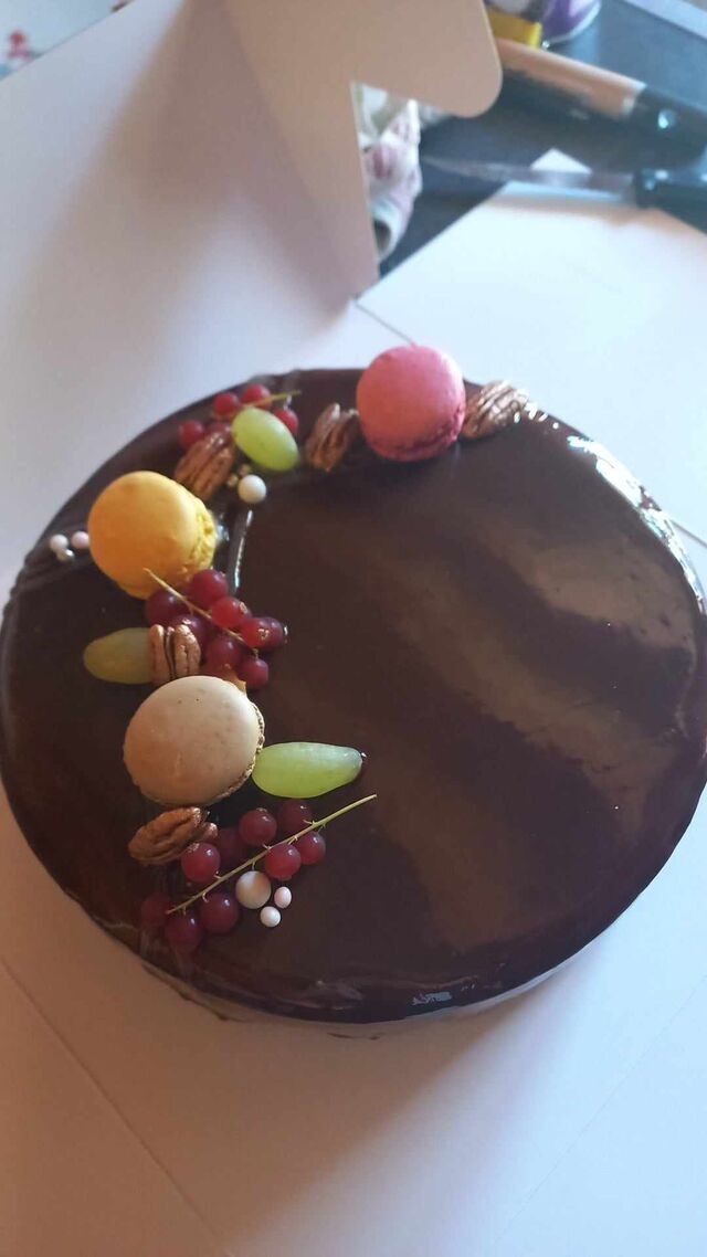 Entremet poire chocolat caramel 