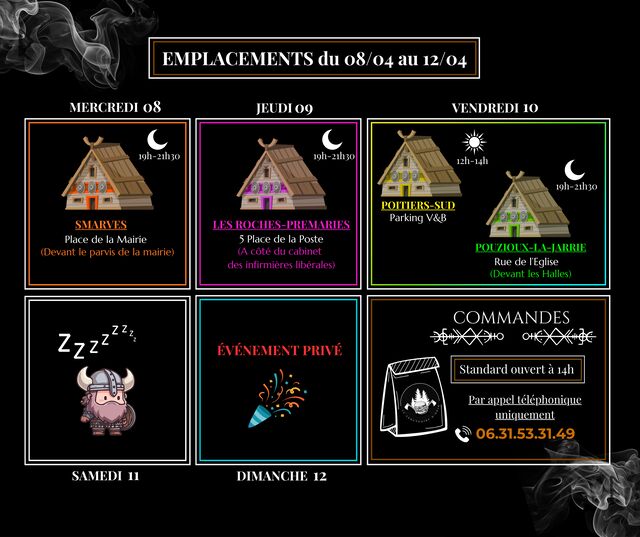 Planning de la semaine ✨
