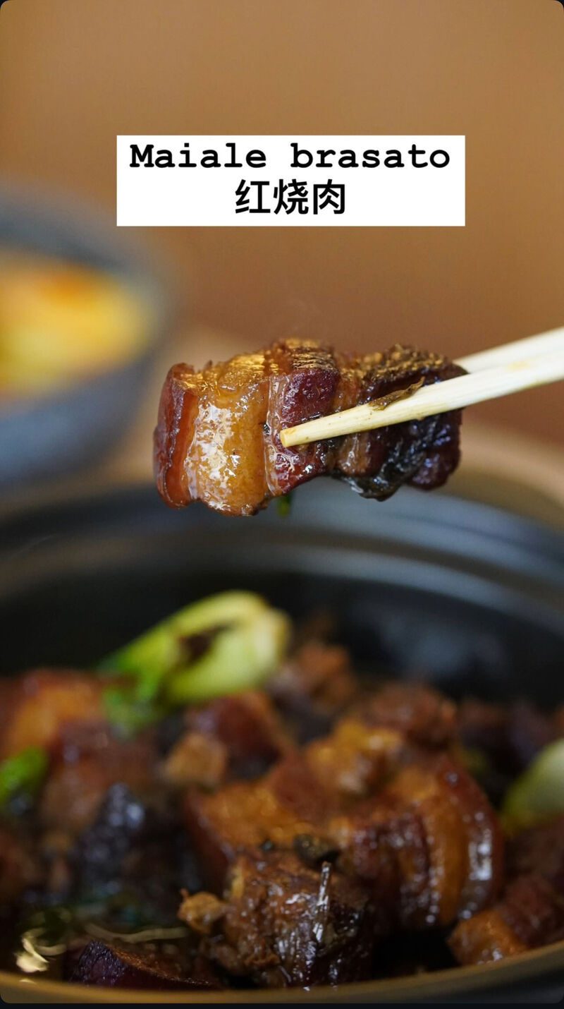 Pancetta di maiale brasata